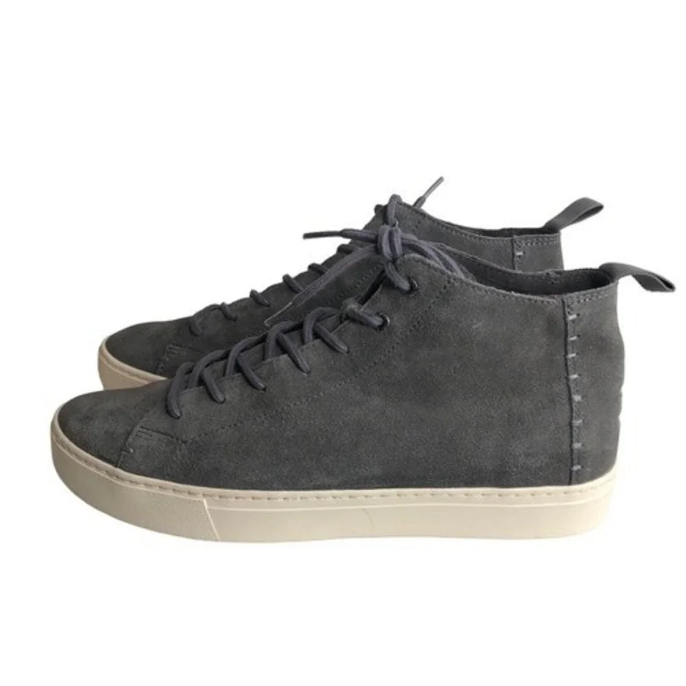 TOMS Men's Gray Suede Leather Lace-Up High‎ Top Sneakers Shoes Size 11.5